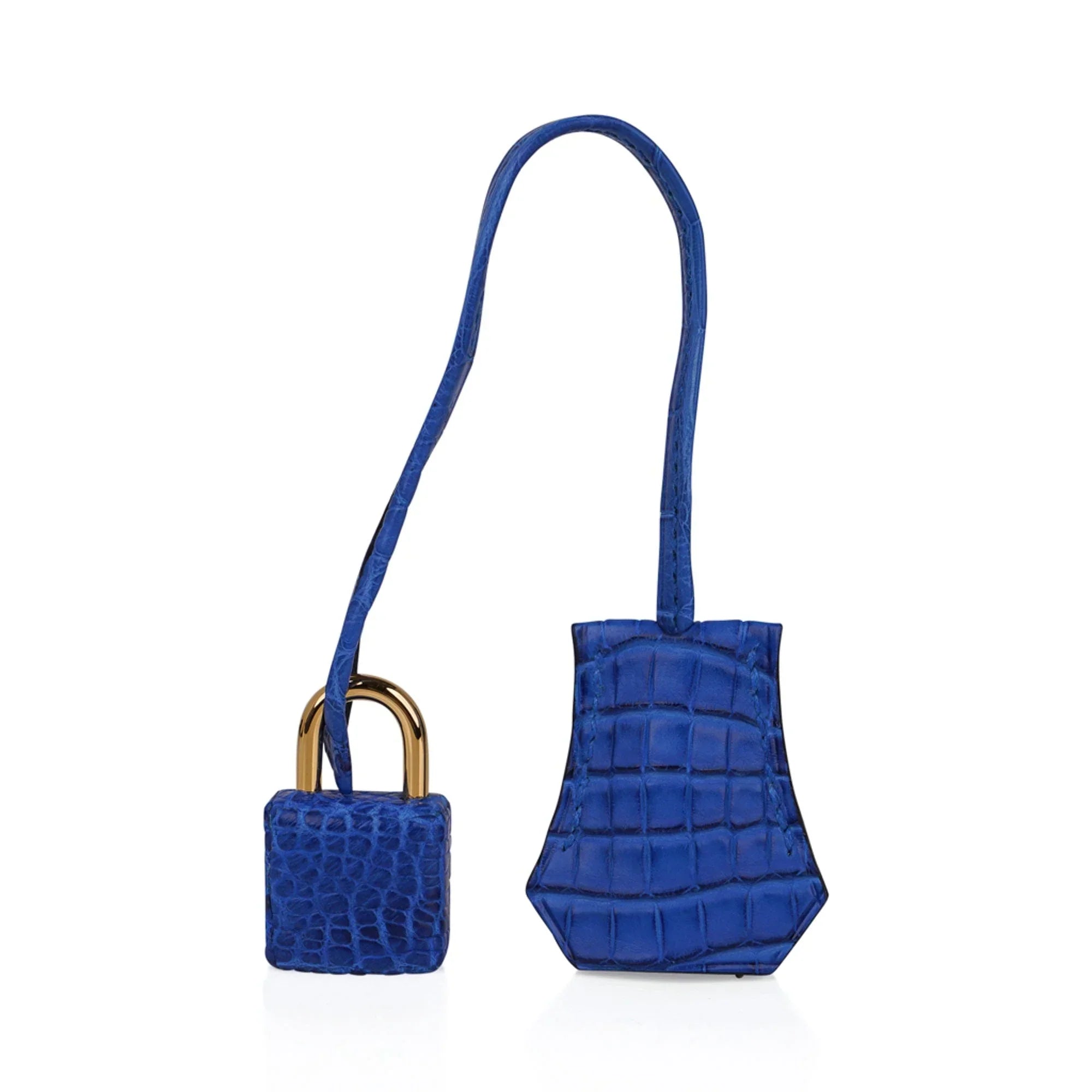 Birkin 25 Bag Blue Zellige Matte Alligator Gold Hardware