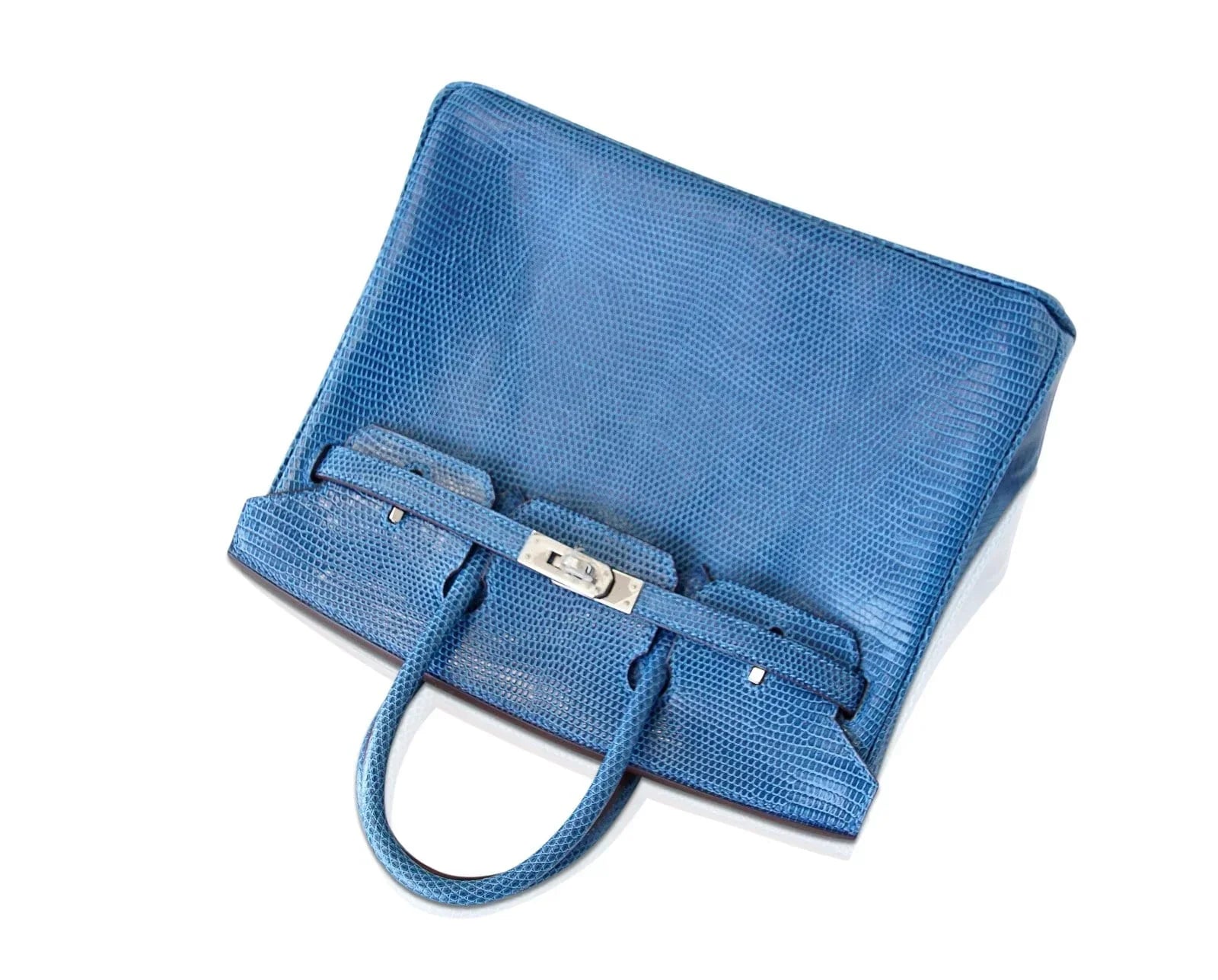 Birkin 25 Bag Mykonos Very Rare Lizard Palladium Hardware