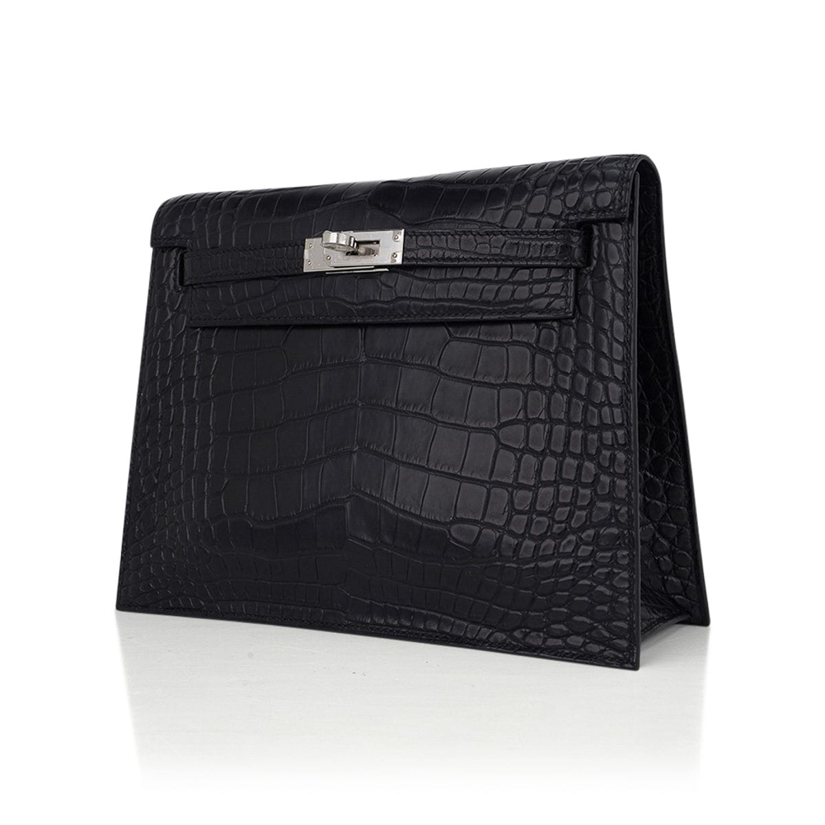 Limited Edition Kelly Danse Bag Matte Black Crocodile