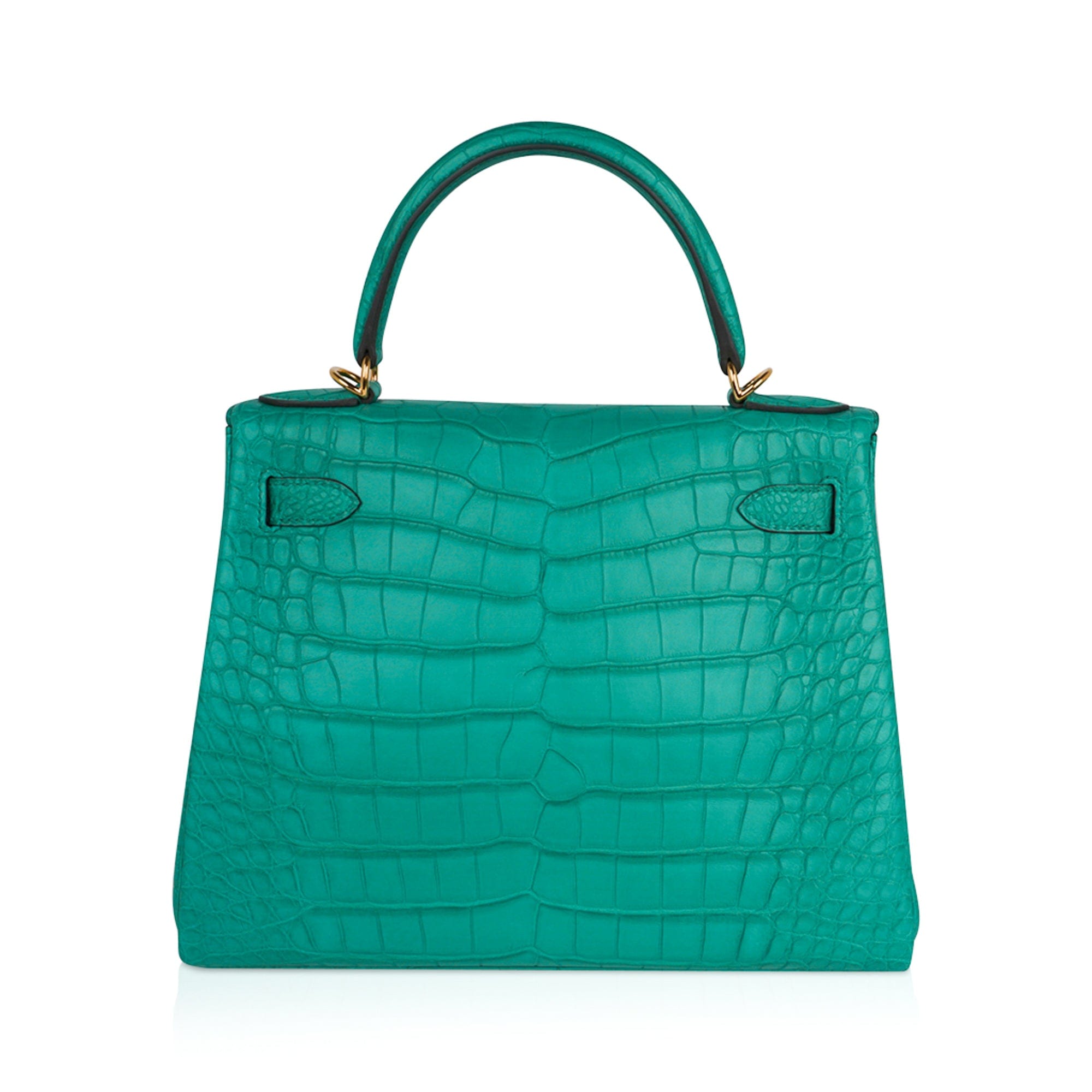 Kelly 28 Bag Vert Jade Matte Alligator Gold Hardware