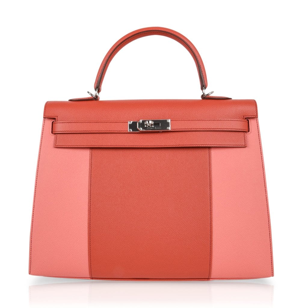 Kelly 35 Flag Bag Limited Edition Flamingo and Coral Rare