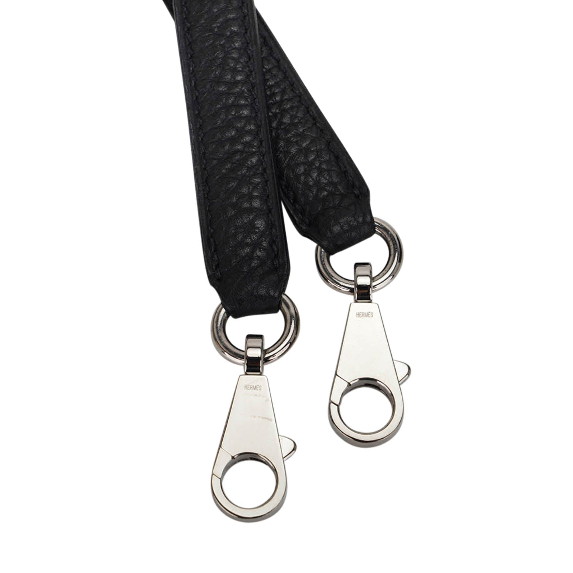 Kelly 32 Retourne Bag Black Togo Leather with Palladium Hardware